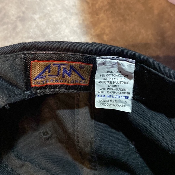 Motorcycle hat Black Adjustable - Picture 3 of 4